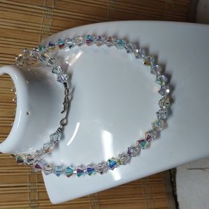 Vintage 50s Aurora Borealis Bead Necklace